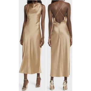 Significant Other Deidra Dress in Dark Gold NWT US Sz. 8